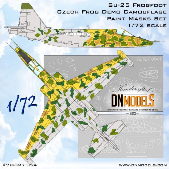 1/72 Czech Frog Su-25 Frogfoot Demo Camouflage Paint Masks Set
