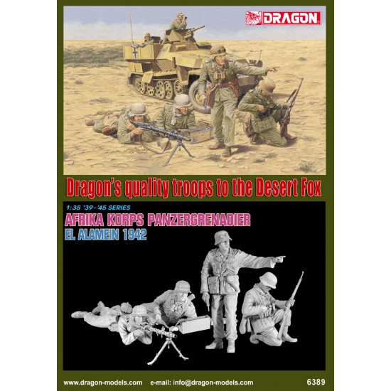 1/35 German Afrika Korps Infantry, El Alamein 1942 (4 Figures)
