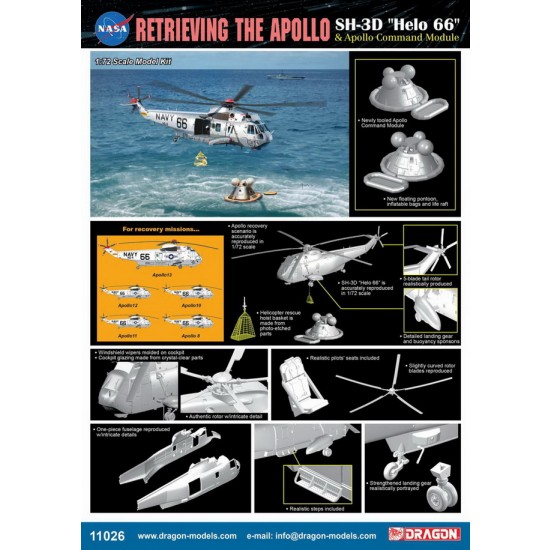 1/72 SH-3D "Helo 66" & Apollo Command Module "Retrieving Apollo"