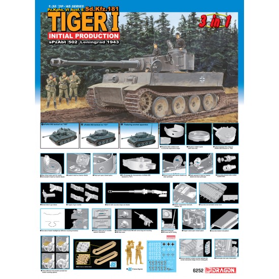 1/35 PzKpfw.VI Ausf.E SdKfz.181 Tiger I Initial Production s.PzAbt.502 Leningrad 1943