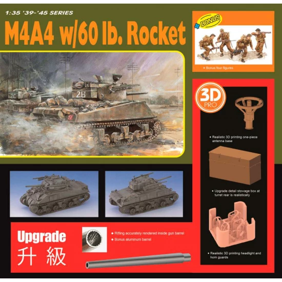 1/35 M4A4 Sherman Tank with 60lb Rocket