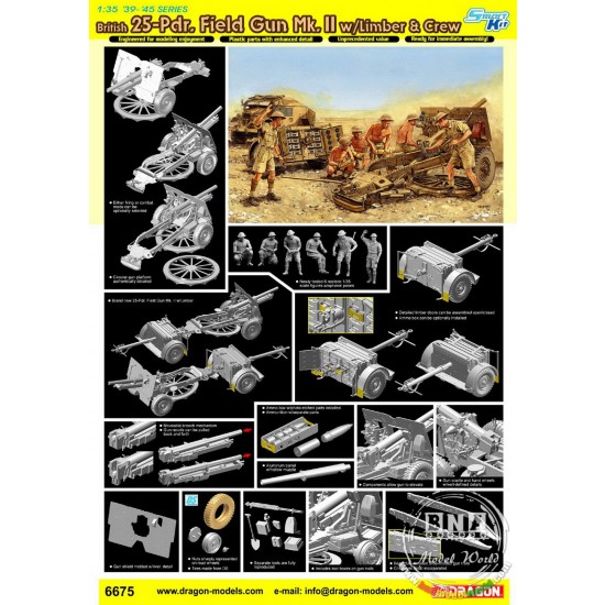 1/35 British 25-Pdr. Field Gun Mk.II w/Limber & Crew