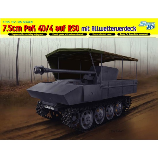 1/35 WWII 7.5cm PaK40/4 Auf RSO mit Allwetterverdeck