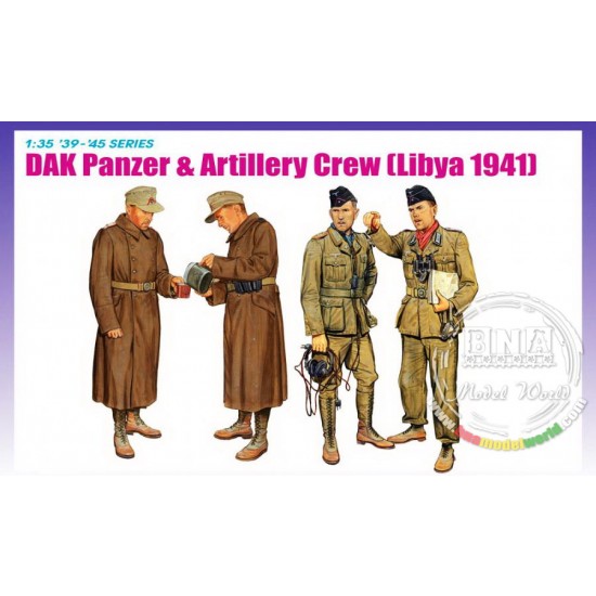 1/35 WWII DAK Panzer & Artillery Crew (Libya 1941)