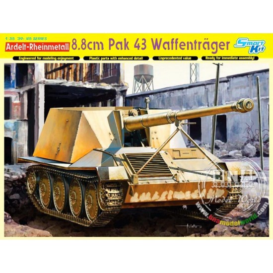 1/35 WWII Ardelt-Rheinmetall 8.8cm Pak 43 Waffentrager