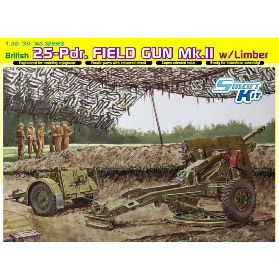 1/35 WWII British 25pdr. Field Gun Mk.II with Limber