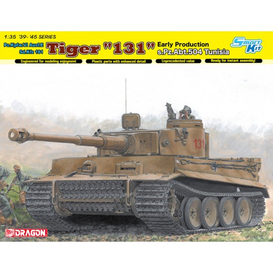 1/35 PzKpfw.VI Ausf.E Sd.Kfz.181 Tiger "131" Early Production s.PzAbt.504 Tunisia