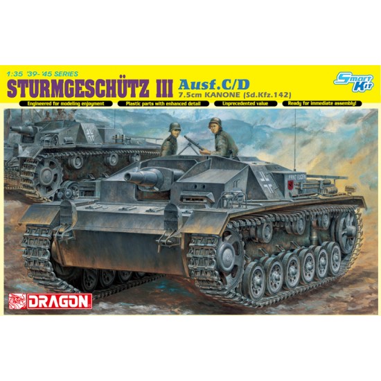 1/35 Sturmgeschutz III Ausf.C/D 7.5cm Kanone (Sd.Kfz.142) [Smart Kit]