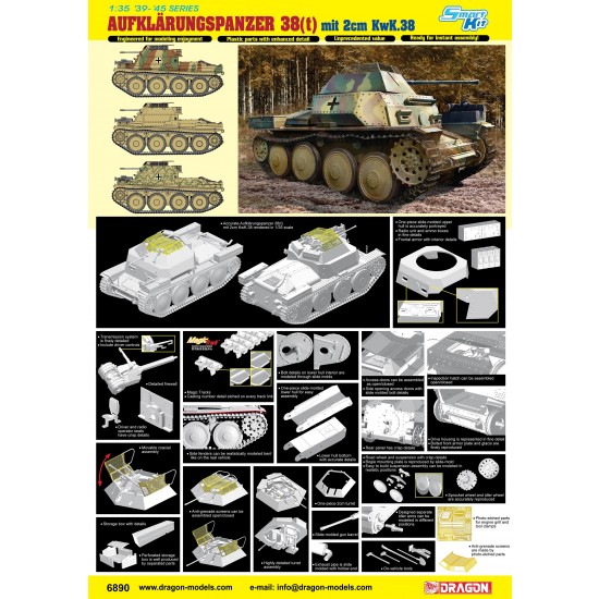 1/35 Aufklarungspanzer 38t Mit 2cm KwK 38 (Smart Kit)