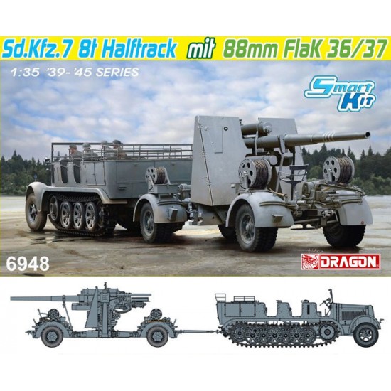 1/35 SdKfz.7 8(t) Halftrack & 88mm FlaK 36/37