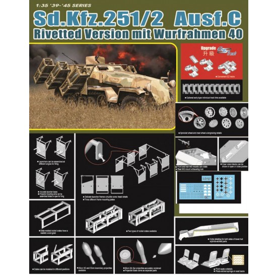 1/35 Sd.Kfz.251/2 Ausf.C Rivetted Version mit Wurfrahmen 40