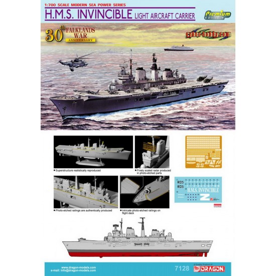 1/700 HMS Invincible Light Aircraft Carrier (Falklands War 30th Anniversary)