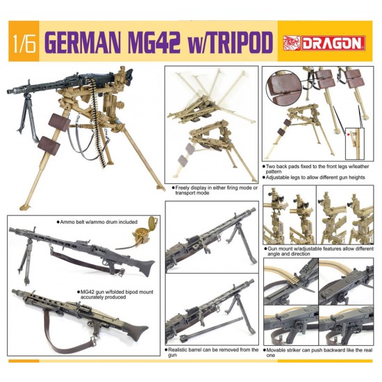 1/6 German MG42 w/Tripod