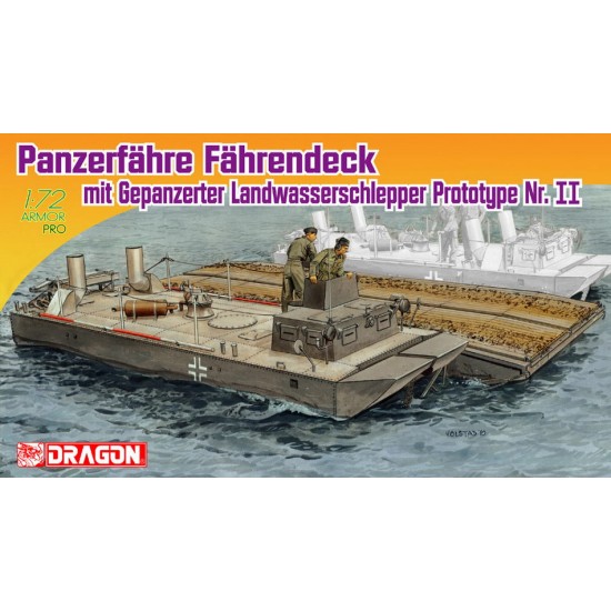 1/72 Panzerfahre Fahrendeck mit Gepanzerter Landwasserschlepper Prototype Nr. II