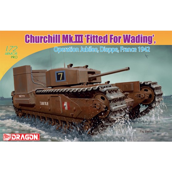 1/72 Churchill Mk.III w/Deep Wading Kit (Operation Jubilee, Dieppe France 1942)