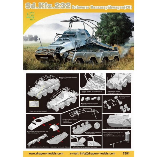 1/72 SdKfz.232 Schwerer Panzerspahwagen (Fu)