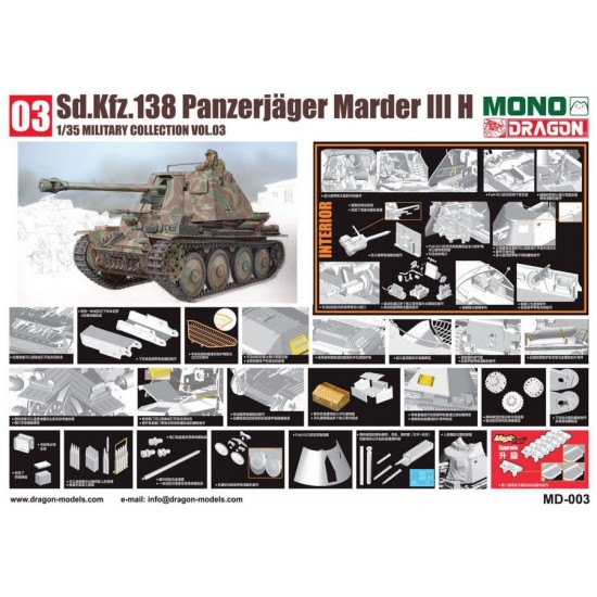 [MONO X Dragon] 1/35 SdKfz.138 Panzerjager MARDER III H w/Interior
