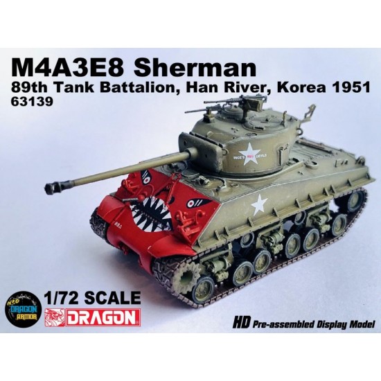 1/72 M4A3E8 Sherman 89th Tank Battalion, Han River, Korea 1951
