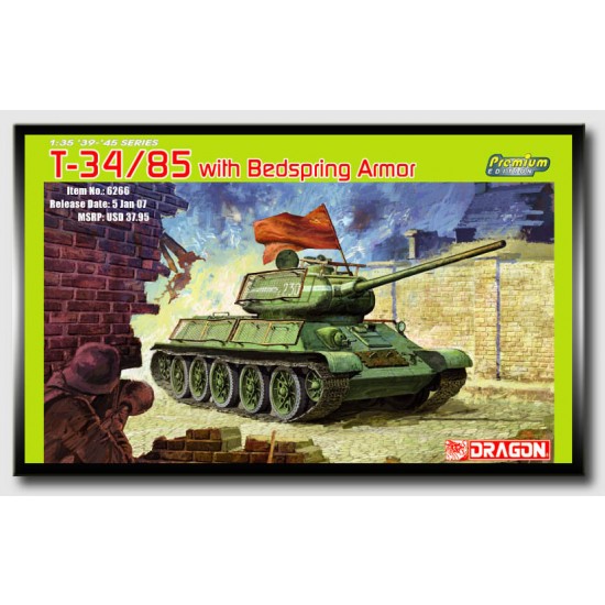 1/35 T-34/85 with Bedspring Armour [Premium] 