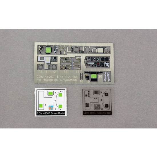 1/48 F/A-18E Super Hornet Cockpit Detail Set for Hasegawa kits