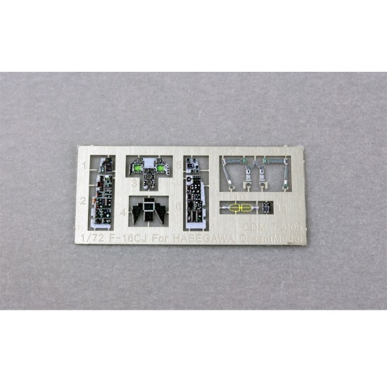 1/72 General Dynamics F-16CJ Fighting Falcon Cockpit Detail Set for Hasegawa kits