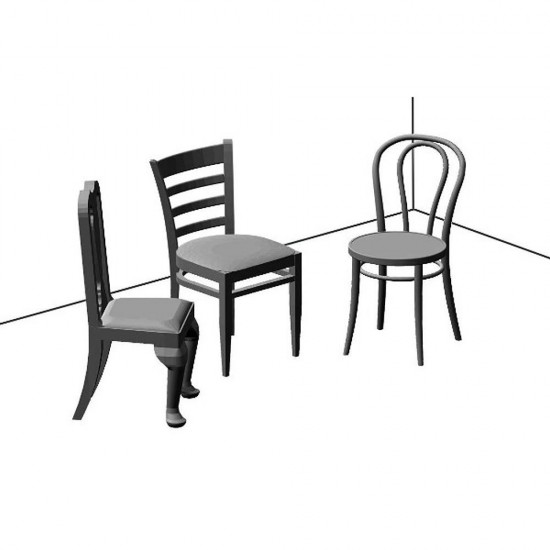 1/72 Miniature Furniture Assorted Chairs Set #2