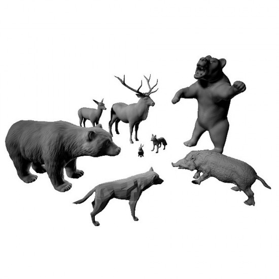 1/72 Miniature Animals - European Forest Wild Animals