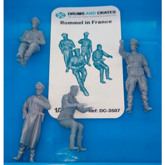 Unit Labels For Rommel 1/35 Rommel in France (4 figures) Drums and Crates 3507