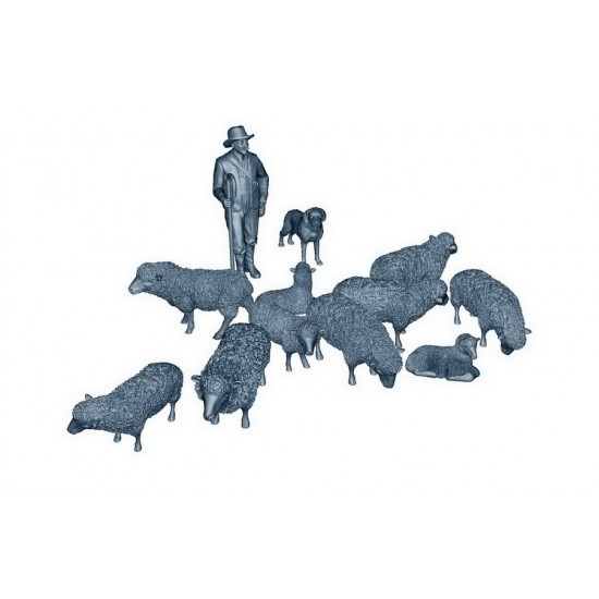 1/35 Shepherd with Dog & Sheep