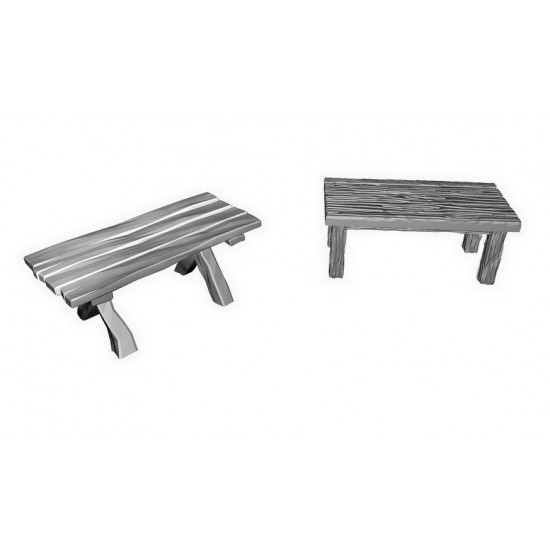 1/35 Miniature Furniture - Rustic Tables (2pcs)