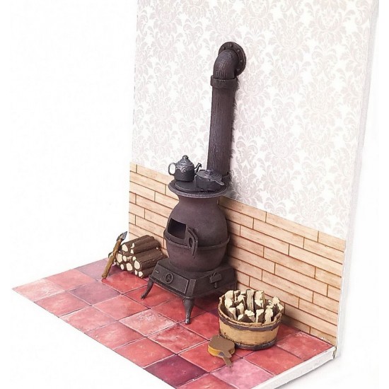 1/35 Miniature Furniture - Iron Cast Stove