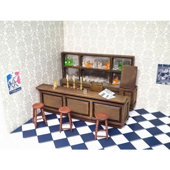 1/35 Miniature Furniture - Bar/Pub Scenery