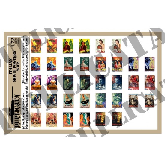 1/72 WWII Italian Movie Posters