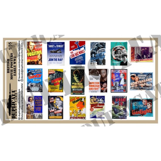 1/35 Early WWII British Movie Posters