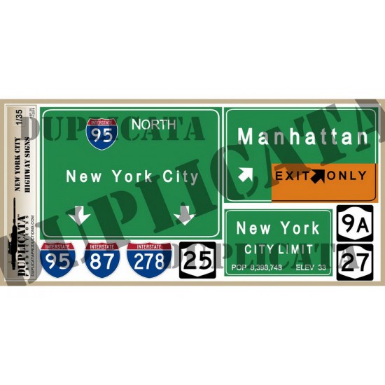 1/35 New York City Highway Signs