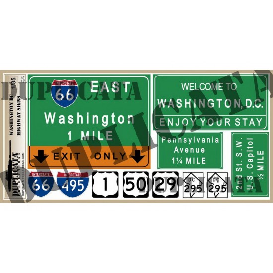 1/35 Washington DC Highway Signs