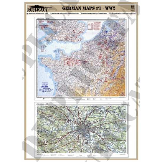 1/6 WWII German #1 Maps