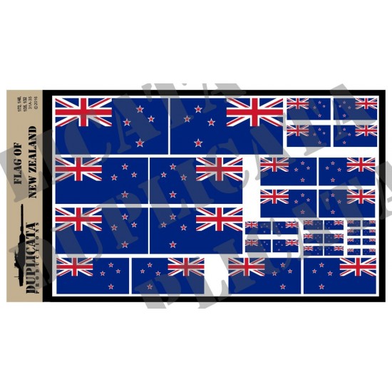 Multiple Scale Flag of New Zealand