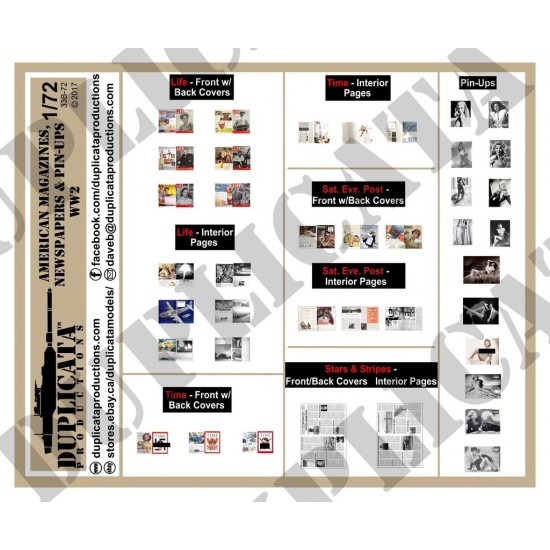 1/72 WWII American Magazines