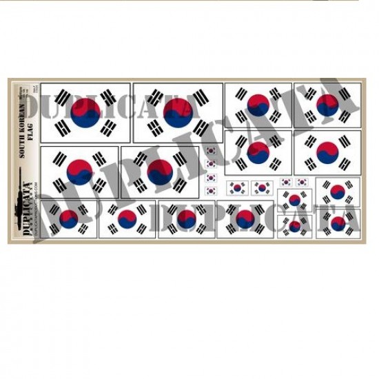 Multiple Scale Flag of South Korea Ver.2