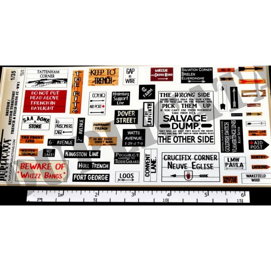 1/35 WWI British Territory Trench & Field Signs #2
