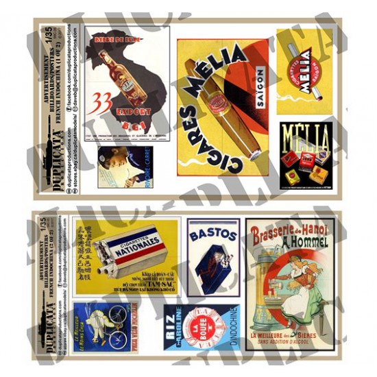 1/35 Advertisement Billboards/Posters - French Indochina