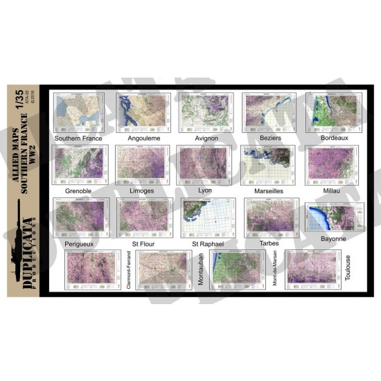 1/35 WWII Allied Southern France Maps