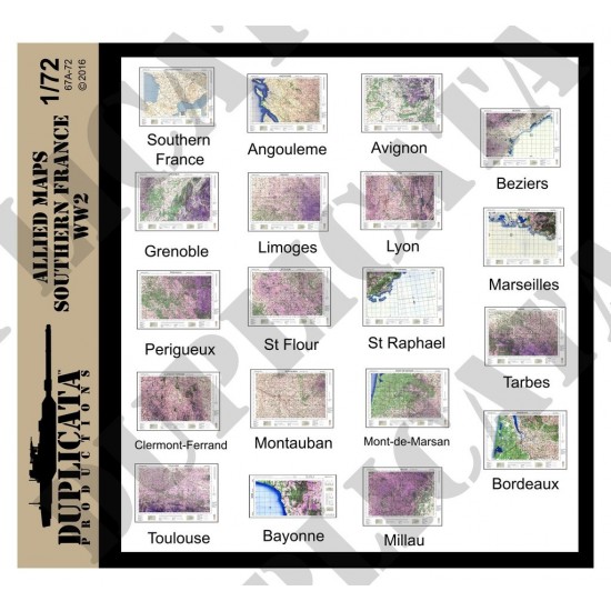 1/72 WWII Allied Southern France Maps