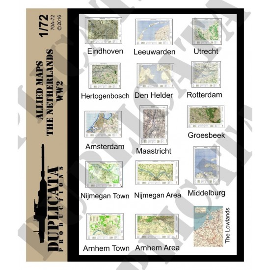 1/72 WWII Allied Netherlands Maps