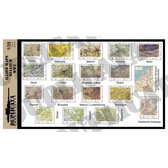 1/35 WWII Allied Belgium Maps