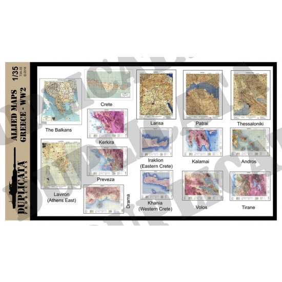 1/35 WWII Allied Greece Maps