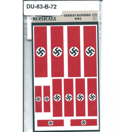 1/72 WWII German Swastika Banners
