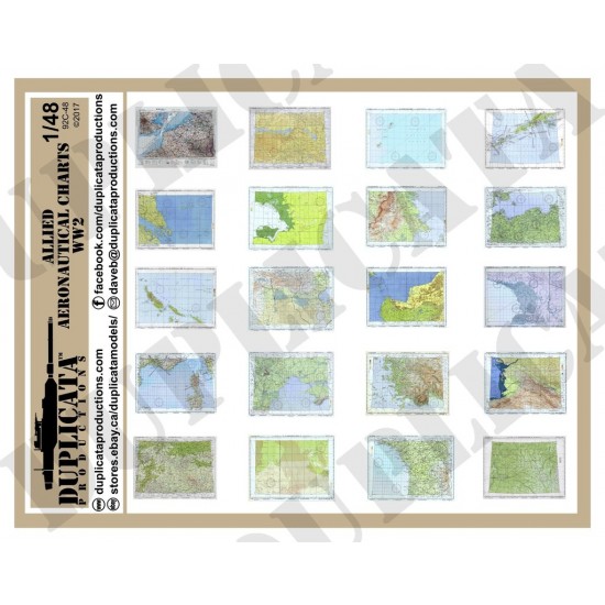 1/48 WWII Allied Aeronautical Maps