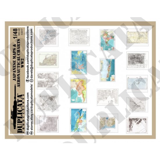 1/48 WWII Japanese Maps & Aeronautical Maps